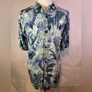 Tommy Bahama XXL Tropical Blue and Green Shirt